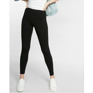 Express Essential Stretch Black Ankle Leggings Workout Active Casual Large